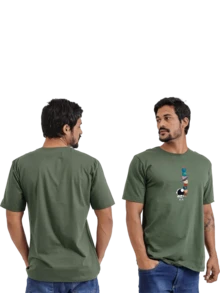 Men T-Shirts - 軍綠色 - 查看 2