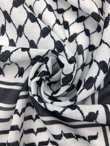 1pc Floral Print Arabian Scarf Dubai Desert Handkerchief Elegant - Multicolor - View 4