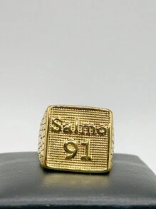 Anel Masculino De Malha De Aço Inoxidável 91 Salmo