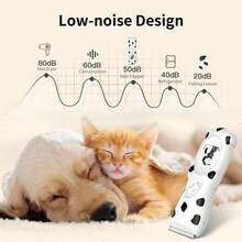 9- miếng Dễ thương Chó Clippers Tiếng ồn thấp Chải lông Chó Bộ dụng cụ Thú cưng Máy cạo râu Đối với Dày Áo khoác Không thấm nước Mèo Tông đơ cắt tóc Chuyên nghiệp Dụng cụ chải chuốt  Công cụ - trắng - Xem 5