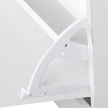 HOMCOM Conjunto de Muebles de Entrada Recibidor Pasillo Set de 3 Piezas Perchero Espejo Zapatero con Cajón 90x24x116cm Madera - Blanco - Ver 8