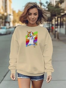 Women Sweatshirts - Màu Khaki - Xem 2