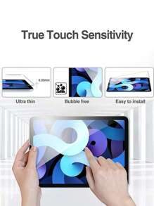 2 miếng kính cường lực bảo vệ mắt chống vân tay độ nét cao 2.5d Arc Edge tương thích với Ipad 9.7 10.2 10.5 10th 2022 Air4/5 10.9 Pro11 12.9 - Trong sáng - Xem 7