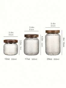 1pc Coffee Storage Jar, Sealed Canister, Glass Bottle, Powder Container, Vacuum Canister - White - View 2
