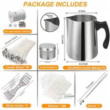 蠟燭製作工具套裝,包括900毫升蠟熔化杯和其他蠟燭製作配件 - 900ml kit - 查看 6