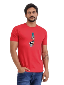 Men T-Shirts - 紅色 - 查看 2