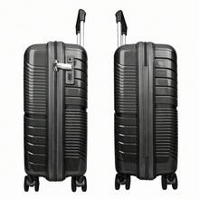 Asge Twin-Wheel Hardshell Luggage Set - M-L-XL Sizes For All Your Travels - 黑色 - 查看 3