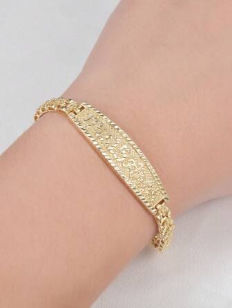 1pc 14k Golden Plated Flower 15 Anos Bracelet For Girls 15years Valentine Gift Valentines,Mom,Mother,Mother's Day,Gift