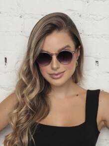 Women Fashion Glasses - 淺灰紫 - 查看 1