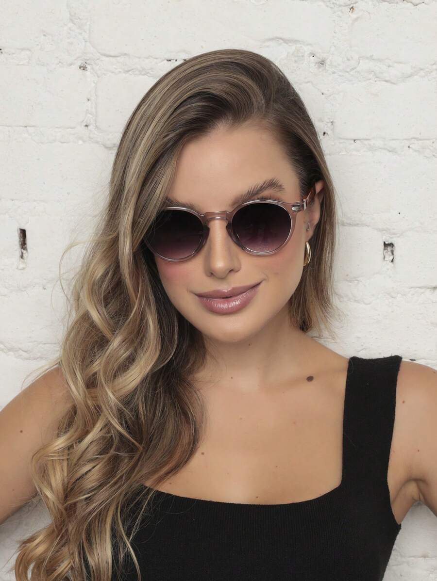 Women Fashion Glasses - 淺灰紫 - 查看 1