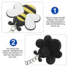 1pc/6pcs/12pcs/24pcs Cute Cartoon Bee Pendant, Bee Keychain, Creative Gift For Men And Women Car Accessories Bag Charm School Goth Y2k