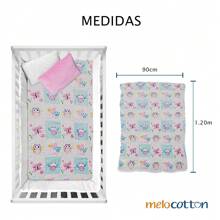 Cobertor Cunero con Borrega para Bebé 90 cm x 120 cm , Extra Suave y Calientito. - Rosa vieja - Ver 4