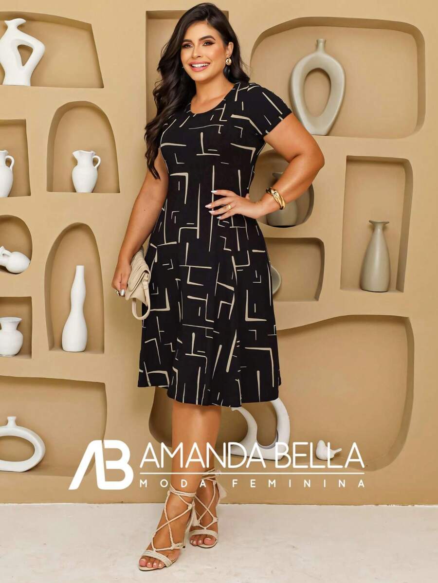 Women Dresses - Black and White - View 1