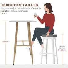HOMCOM Dining Tables - White - View 3