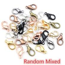 50pcs Small Alloy Lobster Clasp Hooks Connector For Necklace Bracelet Chain DIY Jewelry Making Accessories