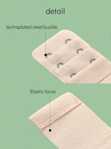 6pcs Elastic 3 Rows 2 Hooks Bra Extension Strap, Bra Extender Hook, Underwear Accessory - Multicolor - View 5