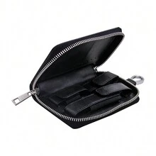 Multifunctional Portable Leather Travel Organizer, Passport/Ticket/Card Holder Wallet - Black - View 8