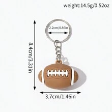 Bộ 12 móc khóa thể thao bóng đá, bóng rổ, bóng chày, bóng bầu dục chân thực, móc khóa túi xách cho nam, phụ kiện xe hơi thông thường cho ba lô đi học - nhiều màu - Xem 3