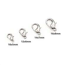 50pcs Small Alloy Lobster Clasp Hooks Connector For Necklace Bracelet Chain DIY Jewelry Making Accessories