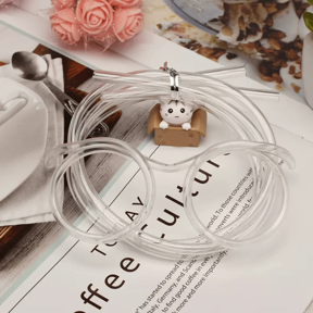 1pc Novel Flexible Drinking Straw Eyeglasses Decoration Accessory, Perfect For Teenagers, Ideal For Birthday Party Supplies And Gifts