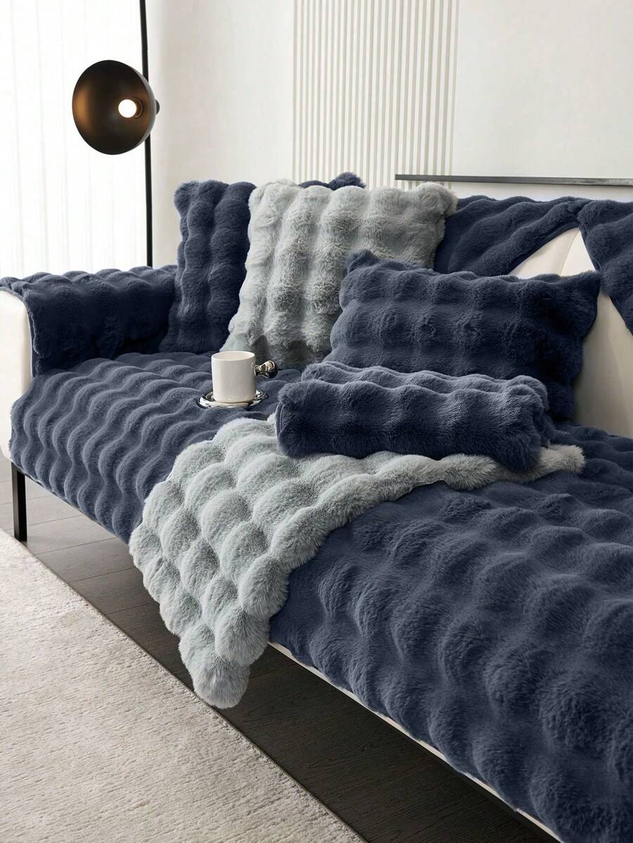 1pc Winter Sofa cushion - Black - View 1