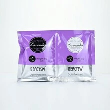 随机 2 包薰衣草浴盐或果冻足浴盐、水晶泥，用于家庭足部护理和放松 - 紫色 - 查看 4