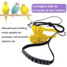 Arnés Correa Para Ave Periquito Cotorro Loro Ninfa Cacatúa - Rojo - Ver 6