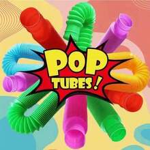 12 Peças Tubos Pop, Lembrancinhas de Festa para Crianças, Brinquedos de Sala de Aula para Meninos e Meninas, Presentes para Adultos, Presentes do Dia dos Namorados, Cor Aleatória - Multicolorido - Visão 3