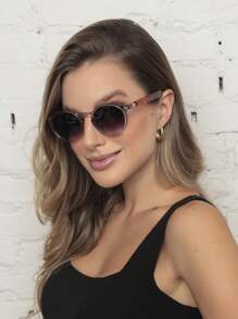 Women Fashion Glasses - 淺灰紫 - 查看 4