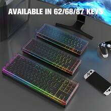 Mambasnake 61/68/87 鍵優質亞克力鍵盤蓋塵蓋防水防震透明鍵盤蓋,適用於小型紧凑型pc机械游戏键盘 - 透明/適用於68鍵 - 查看 7