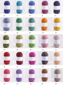 1 sợi len chấm khăn sợi đan, dây dệt kim cầu vồng bóng bàn màu hỗn hợp, 50g, được sử dụng để đan tay tự làm, móc, mũ, áo len, ví, quần áo búp bê, v.v. - màu xám khói - Xem 9