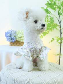 1pc Pet Clothes Summer Lightweight Purple Dress For Small And Medium-Sized Dogs And Cats - Purple - View 2