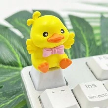 1pc 3d Yellow Duck Resin Keycap Suitable For Cross Axis Mechanical Keyboard Accessories - Yellow - View 8