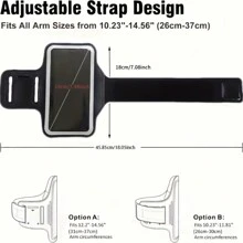 Running Phone Holder, Arm Band For Running Compatible With IPhone, Cell Phone Armband Holder For Walking, Gym, Workout, Men, Women, Adjustable Strap Sport Bag For Sports For Fitness For Exercise Travel Bag For Vacation For Women For Men Travel Essential Durable For Hiking - Black - View 4