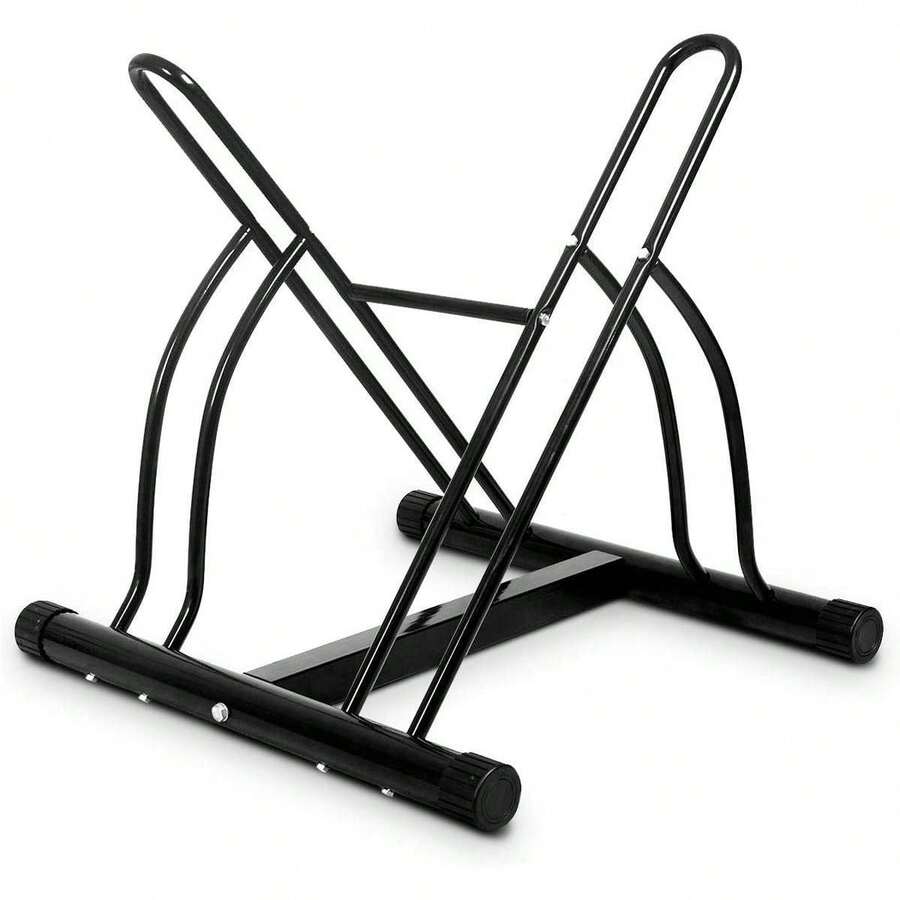 Bicycle Stand, Bicycle Storage, Bicycle Parker, Bicycle Stand, Floor Parker, Multiple For 2 Bicycles, Black, 60x53x56cm - 黑色 - 查看 1