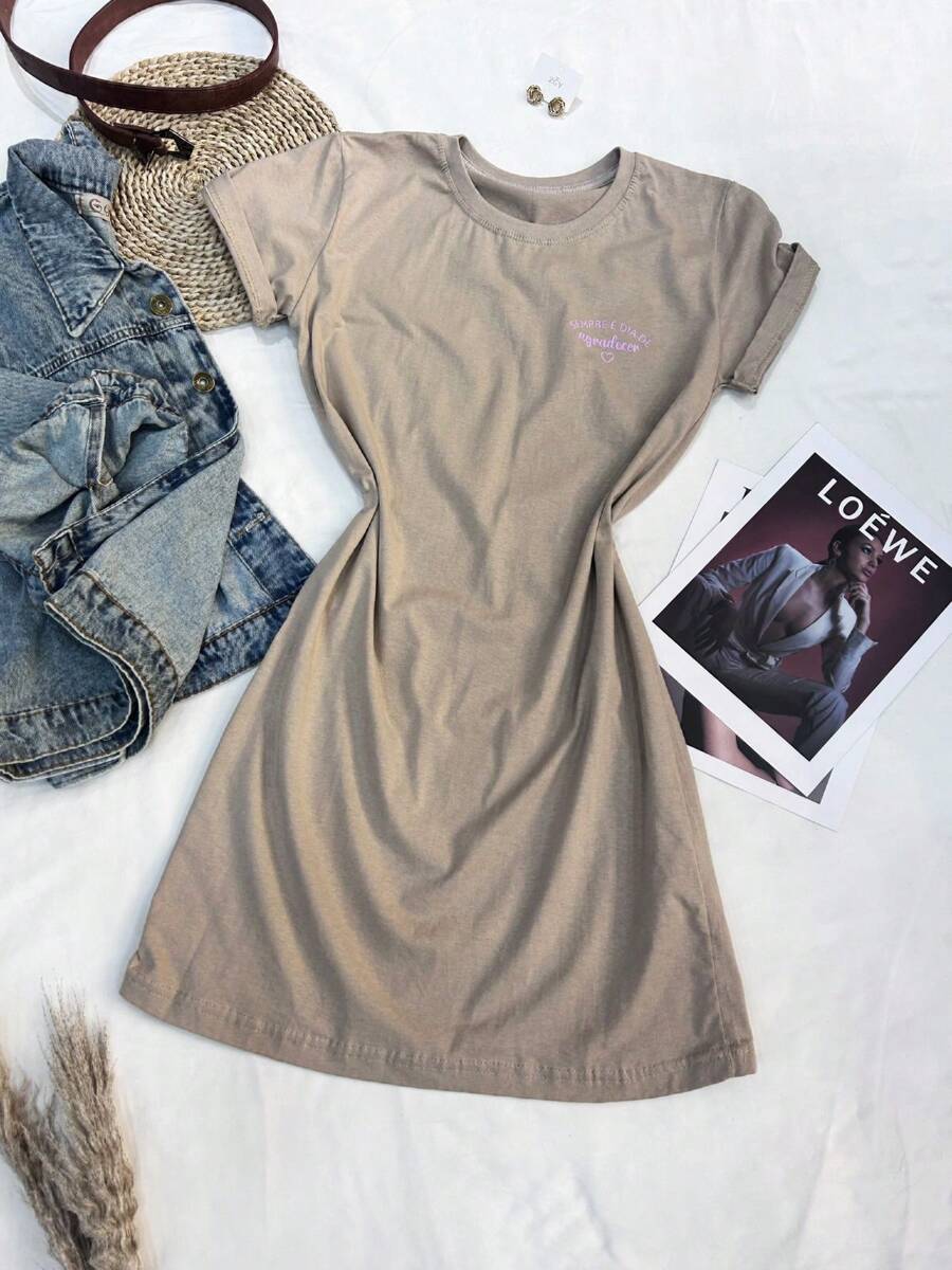 Women Dresses - 米色 - 查看 1