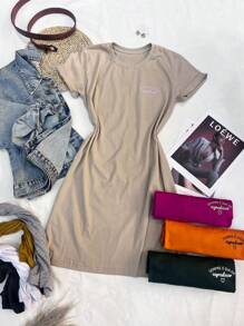 Women Dresses - 米色 - 查看 3