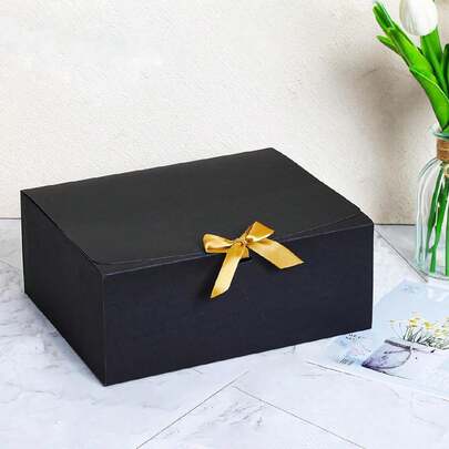 2 件带盖方形礼品盒，用于包装礼品、婚礼、生日、节日等，