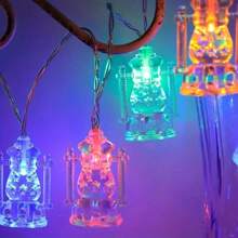 1 Pièce Guirlande De Lumières De Bouilloire À Huile Transparente 10/20/30/40led, Lumière De Fée À Huile De Palais, Décoration De Festival Pour Les Fournitures De Fête De Vacances (sans Batterie)