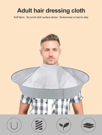 1pc Hair Cutting Cape, Anti-Shatter Haircutting Cloak For Home Use, Hair Tools, Hair Products And Accessories For Barber Salon Beauty Travel Essentials