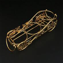 1pc Creative Condiment Jar, European Classical Style Candy Bowl, Luxury Golden Seasoning Jar With Spoon, Premium Kitchen Spice Storage Container, Herb & Spice Tools. - Gold - View 7