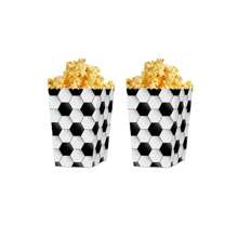 12 Piezas Cajas De Palomitas De Maíz Con Patrón De Fútbol Para Fiesta De Cumpleaños Y Decoración De Reunión Familiar - Multicolor - Ver 1