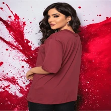 Camisa Oversized Camiseta Streetwaer Feminina Gola Alta