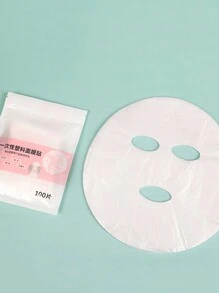 100片一次性塑膠面膜美容院家用,保濕保鮮 - 無色 - 查看 1