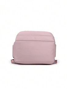 Stor Kapacitet Enkel design Enfärgad Studerande Ryggväskor , Mångsidig , , Perfekt För Tillbaka Till Skolan Säsong , Mitten & Gymnasium Studenter , Campus Axelväskor Med Hängande dekoration Tillbehör - Rosa - Visa 5