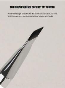 美妆工具软毛化妆刷黑色一体式三角粉底刷遮瑕刷细节刷BB霜刷隔离刷遮盖黑眼圈眼袋痘印雀斑便携式化妆刷，粉底刷，遮瑕刷，腮红刷，修容刷，腮红刷，古铜粉刷，散粉刷，粉底刷，腮红刷，赠品 - 銀色 - 查看 2