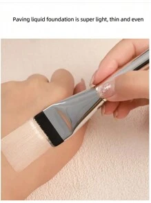 美妆工具软毛化妆刷黑色一体式三角粉底刷遮瑕刷细节刷BB霜刷隔离刷遮盖黑眼圈眼袋痘印雀斑便携式化妆刷，粉底刷，遮瑕刷，腮红刷，修容刷，腮红刷，古铜粉刷，散粉刷，粉底刷，腮红刷，赠品 - 銀色 - 查看 5