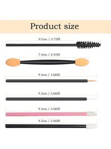 225件套一次性化妆工具套装，包含眉刷/睫毛膏刷/唇刷/眼影刷/眼线刷及收纳盒，化妆刷套装，化妆刷套装，化妆刷套装，全套化妆工具，化妆刷套装，全套化妆工具，化妆刷套装，化妆刷套装，化妆礼盒套装 - 彩色 - 查看 2