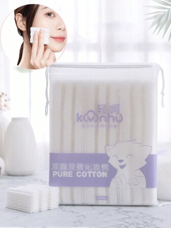 222pcs/100pcs 袋装 5cm*6cm 双面压边三层一次性湿巾 用于卸妆和指甲护理配件