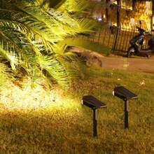 1 Pc/2 Pcs Solar Powered Wall Light, Outdoor Waterproof IP65, 7 LED 3 Lighting Modes, Warm/White/Color Light, Suitable For Yard, Garden, House, Garage Pathway